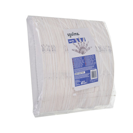 Soulima Slim Nagelvijl - Bootvorm - 100/180 Grit - 100 Stuks - Zebra
