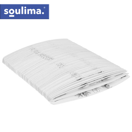 Soulima Slim Nagelvijl - Bootvorm - 100/180 Grit - 100 Stuks - Zebra