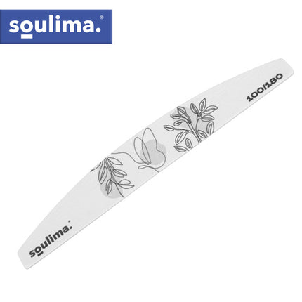 Soulima Slim Nagelvijl - Bootvorm - 100/180 Grit - 100 Stuks - Zebra