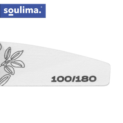 Soulima Slim Nagelvijl - Bootvorm - 100/180 Grit - 100 Stuks - Zebra