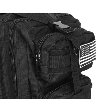 Trizand Militaire Survival Rugzak - 20 Liter - Zwart - 44 x 24 x 20 cm