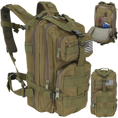 Trizand Militaire Survival Rugzak - 26 Liter - Groen - 44 x 28 x 16 cm