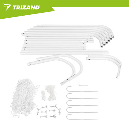 Trizand Voetbaldoel - 213 x 150 x 90 cm - XXL - Metaal - Wit