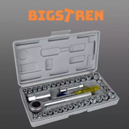 Bigstren Dopsleutelset - 40-delig - Chroom-Vanadium Staal