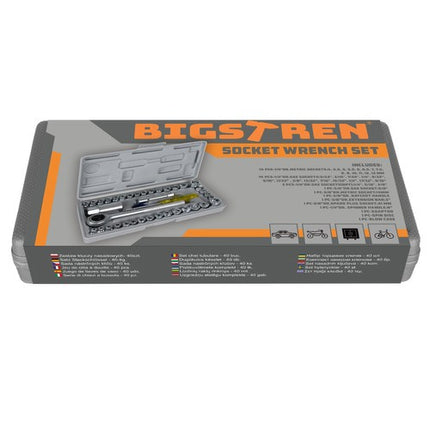 Bigstren Dopsleutelset - 40-delig - Chroom-Vanadium Staal