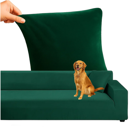 Ruhhy Bankhoes - 145-185 cm - Flesgroen - Fluweel