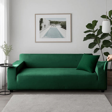 Ruhhy Hoekbankhoes - 190-230 cm - Flesgroen - Fluweel