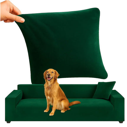 Ruhhy Hoekbankhoes - 190-230 cm - Flesgroen - Fluweel