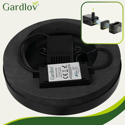 Gardlov Drijvende Solar Fontein - Met LED - 7 Sproeikoppen