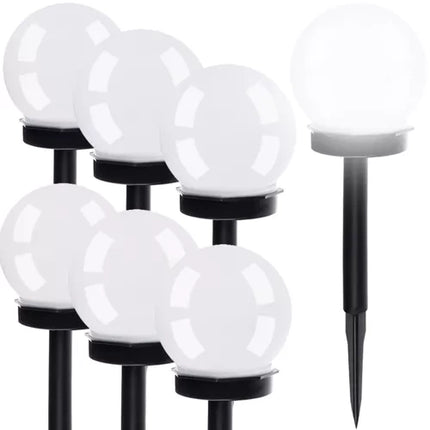 Gardlov Solar Tuinlampen Ballen - Set van 6 - Koud Wit - IP44