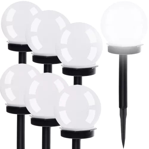 Gardlov Solar Tuinlampen Ballen - Set van 6 - Koud Wit - IP44