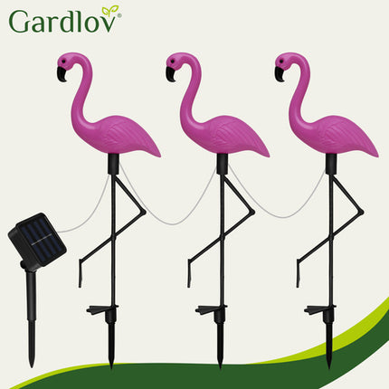 Gardlov Solar Flamingo Lampen - 3 Stuks - Tuinverlichting
