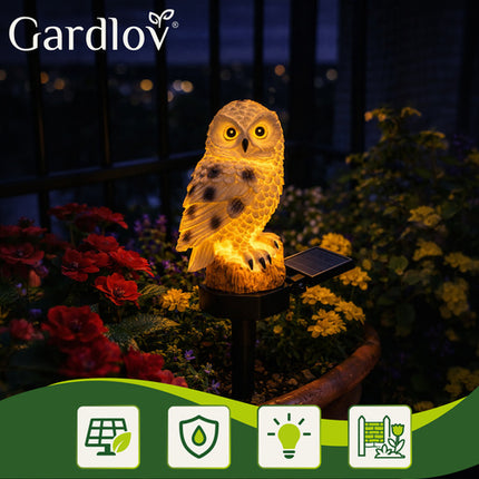 Gardlov Solar Tuinlamp Uil - LED - Warm Wit - IP44