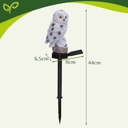Gardlov Solar Tuinlamp Uil - LED - Warm Wit - IP44