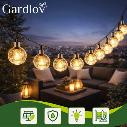 Gardlov Solar Tuinlampen - Set van 12 - 8 LED's - Koud Wit - IP65
