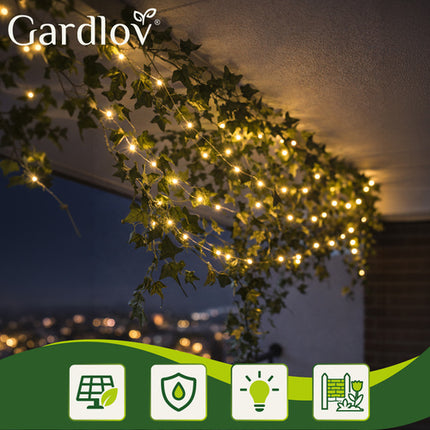 Gardlov Solar Tuinlampen - Set van 12 - 8 LED's - Koud Wit - IP65