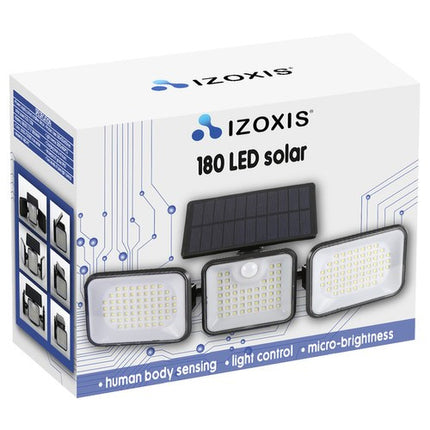 Izoxis Solar Buitenlamp - 180 LED - Met Bewegingssensor - Zwart