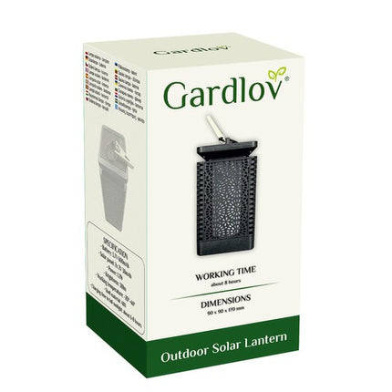 Gardlov Solar Lantaarn - Vlam-effect - 360° Verlichting - IP44
