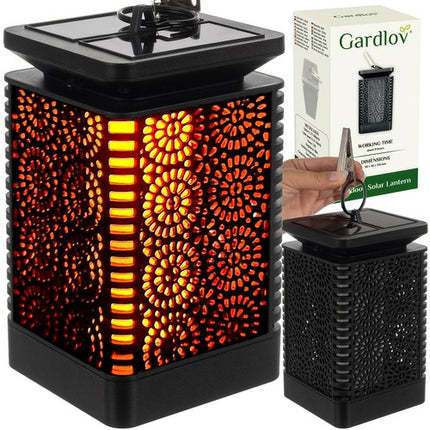 Gardlov Solar Lantaarn - Vlam-effect - 360° Verlichting - IP44