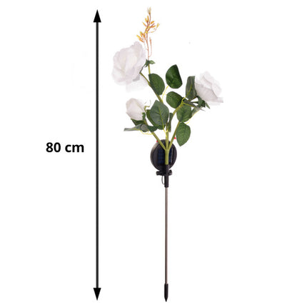 Gardlov Solar Roos Lamp - 3 LED Bloemen - Multi-color