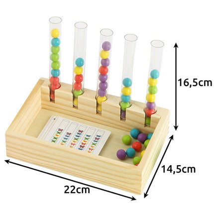 Kruzzel Houten Sorteer- en Telset - Montessori Educatief Speelgoed