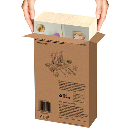 Kruzzel Houten Sorteer- en Telset - Montessori Educatief Speelgoed