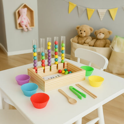 Kruzzel Houten Sorteer- en Telset - Montessori Educatief Speelgoed