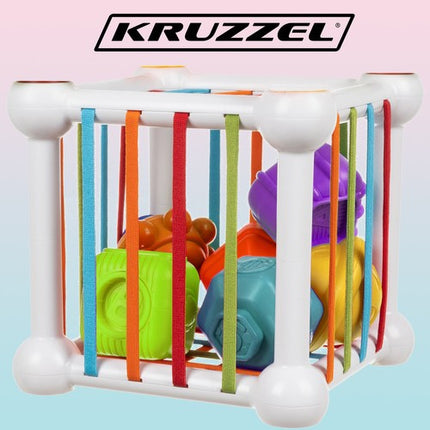 Kruzzel Sensorische Sorteer Kubus - Educatief Speelgoed voor Peuters