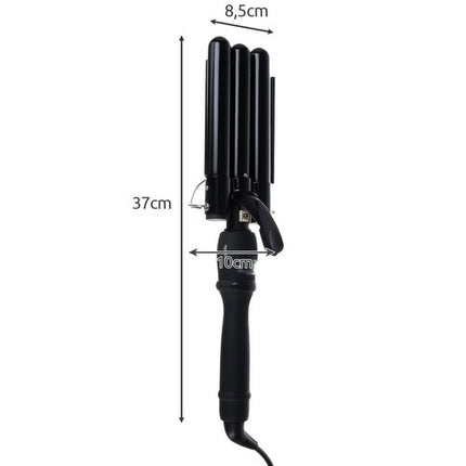 Soulima Wafelijzer - 3-in-1 Krultang - 22 mm - LCD Display - Zwart