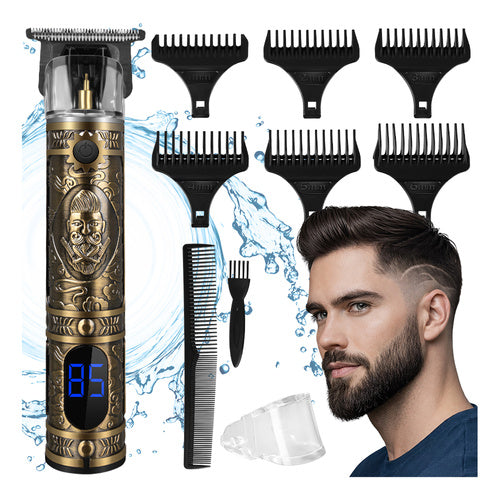 Soulima 4-in-1 Haar- en Baardtrimmer - Draadloos - LCD - Goud