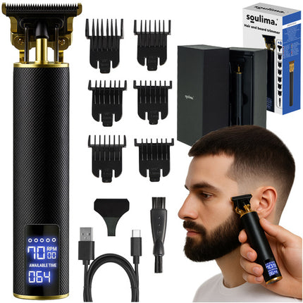 Soulima Haartrimmer en Baardtrimmer - Met 3 Snelheden en LCD - Zwart
