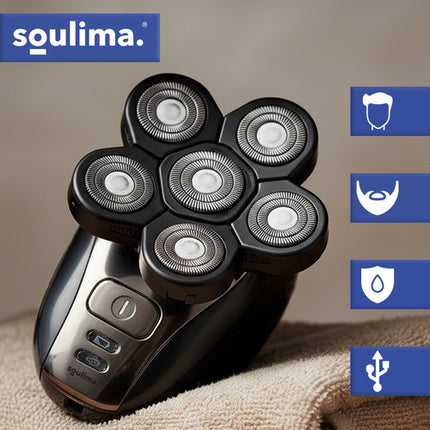 Soulima 6-in-1 Multifunctioneel Scheerapparaat & Trimmer - IPX6 - USB