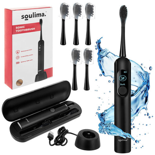Soulima X800 Sonische Tandenborstel - 90.000 Vpm - 6 standen - Zwart