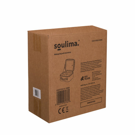 Soulima 27236 LED Cosmetische Koffer met Spiegel - XL - Zwart