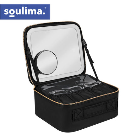 Soulima 27236 LED Cosmetische Koffer met Spiegel - XL - Zwart