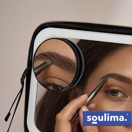 Soulima 27236 LED Cosmetische Koffer met Spiegel - XL - Zwart