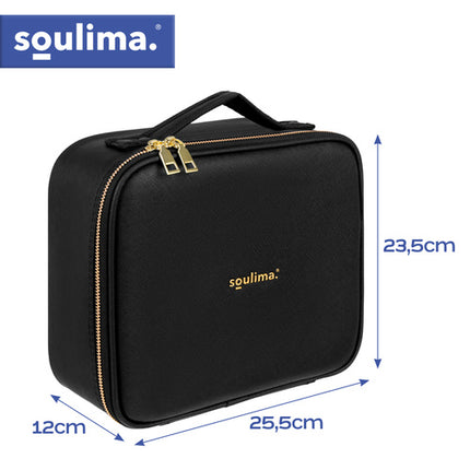 Soulima 27236 LED Cosmetische Koffer met Spiegel - XL - Zwart