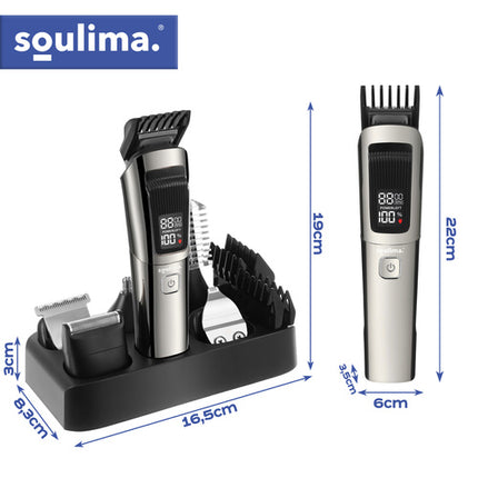 Soulima 8-in-1 Multifunctionele Tondeuse & Scheerapparaat - IPX6 - USB-C