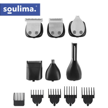 Soulima 8-in-1 Multifunctionele Tondeuse & Scheerapparaat - IPX6 - USB-C