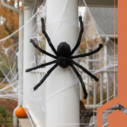 Ruhhy Halloween Haaie Spin - 50 cm - Zwart - Griezelige Decoratie