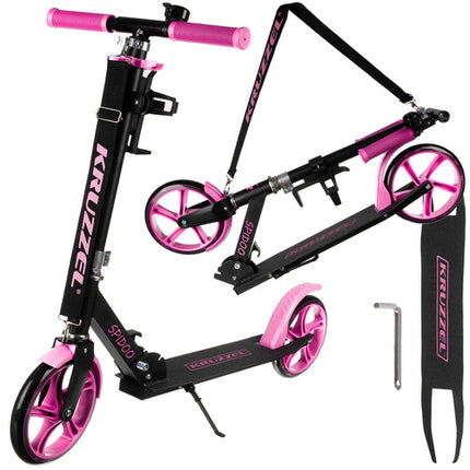 Opvouwbare Stadsscooter voor Kinderen - Zwart/Roze