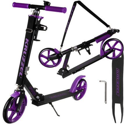 Opvouwbare Stadsscooter voor Kinderen - Zwart/Paarse