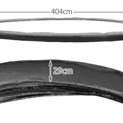 Malatec Trampoline Randkussen - 404 cm - 13FT - Zwart