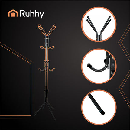 Ruhhy Staande Kledinghanger - 170 cm - Zwart - 3 Niveaus