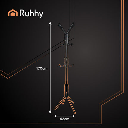 Ruhhy Staande Kledinghanger - 170 cm - Zwart - 3 Niveaus