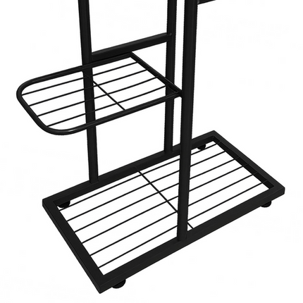 Ruhhy Metalen Plantenstandaard - 106 cm - 6 Niveaus - Loft Stijl - Zwart