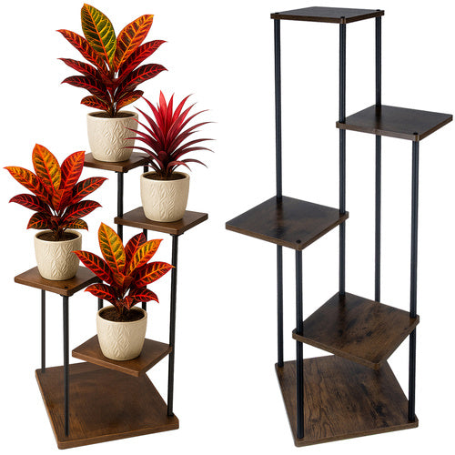 Ruhhy Industriële Bloemenstandaard - 107 cm - 5 Niveaus - Loft Stijl