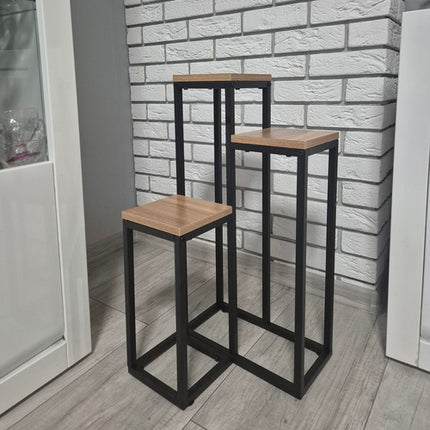 Ruhhy Industriële Bloemenstandaard - 67 cm - 3 Niveaus - Loft Stijl