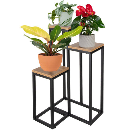 Ruhhy Industriële Bloemenstandaard - 67 cm - 3 Niveaus - Loft Stijl