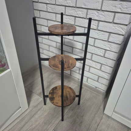 Ruhhy Industriële Bloemenstandaard - 81 cm - 3 Niveaus - Loft Stijl